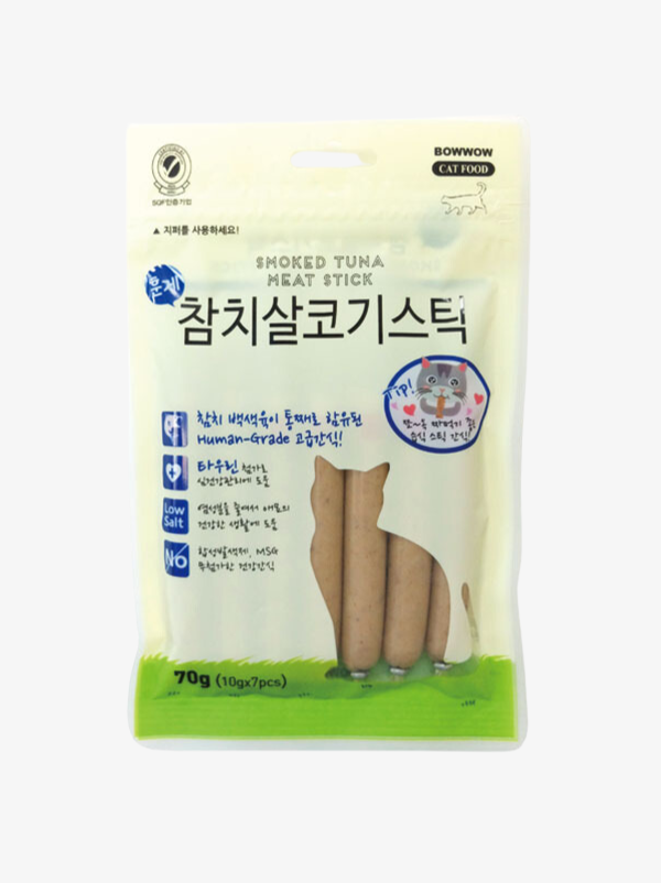 2028 Bow Wow Smoked Tuna Meat Sticks Cat Treats 70g
