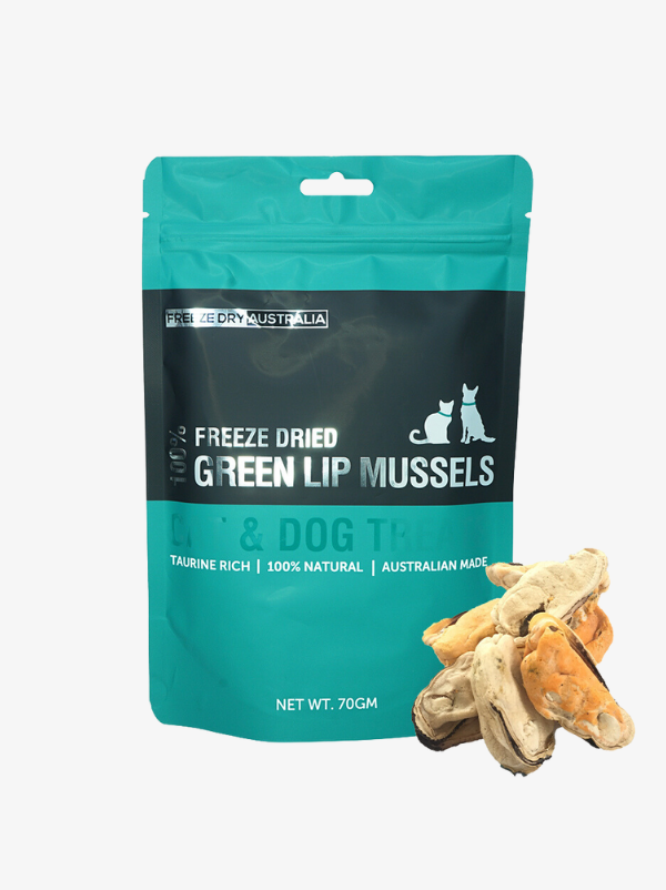 27 Freeze Dry Australia Freeze Dried Green Lip Mussels 70g, Dog & Cat Treats