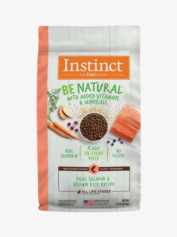 36 Instinct Be Natural Real Salmon & Brown Rice Recipe Dry Dog Food 4.5lb