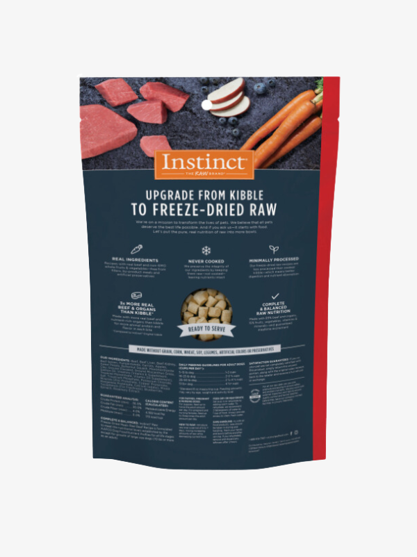 Instinct Dog Freeze-Dried Raw Meal Grain-Free Beef Recipe 9.5oz Instinct Dog Freeze-Dried Raw Meal Grain-Free Beef Recipe 9.5oz