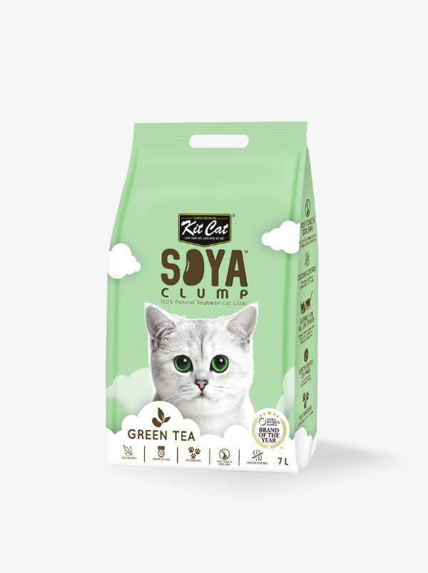 Kit Cat SoyaClump Soybean Litter 7L, Green Tea Kit Cat SoyaClump Soybean Litter 7L, Green Tea
