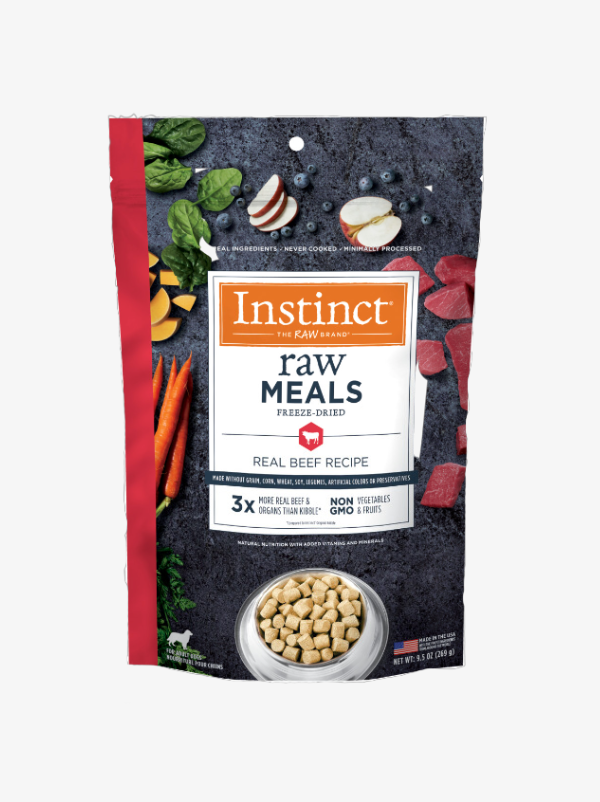 Instinct Dog Freeze-Dried Raw Meal Grain-Free Beef Recipe 9.5oz Instinct Dog Freeze-Dried Raw Meal Grain-Free Beef Recipe 9.5oz