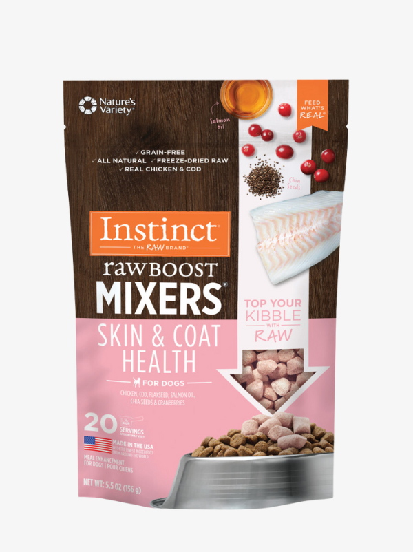 Instinct Dog Freeze-Dried Raw Boost Mixers Grain-Free Skin & Coat Recipe 5.5 oz Instinct Dog Freeze-Dried Raw Boost Mixers Grain-Free Skin & Coat Recipe 5.5 oz