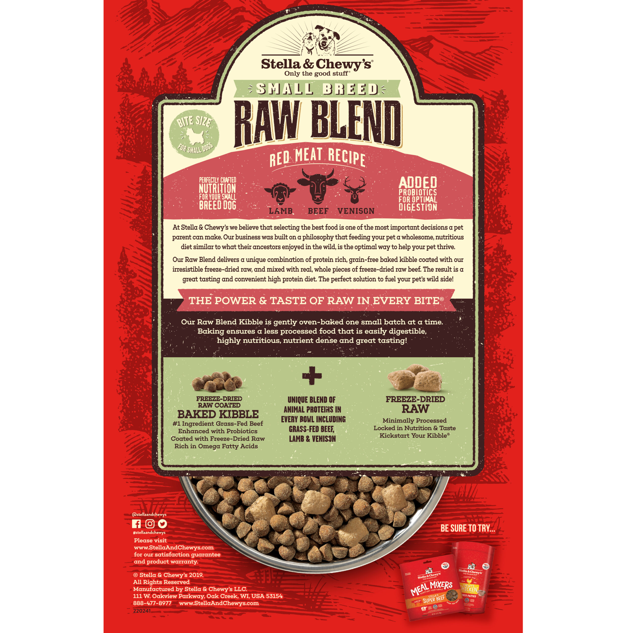 Stella & Chewy's Freeze Dried Grain Free Raw Blend Small Breed Red Meat (Lamb, Beef, Venison) 3.5lb Stella & Chewy's Freeze Dried Grain Free Raw Blend Small Breed Red Meat (Lamb, Beef, Venison) 3.5lb