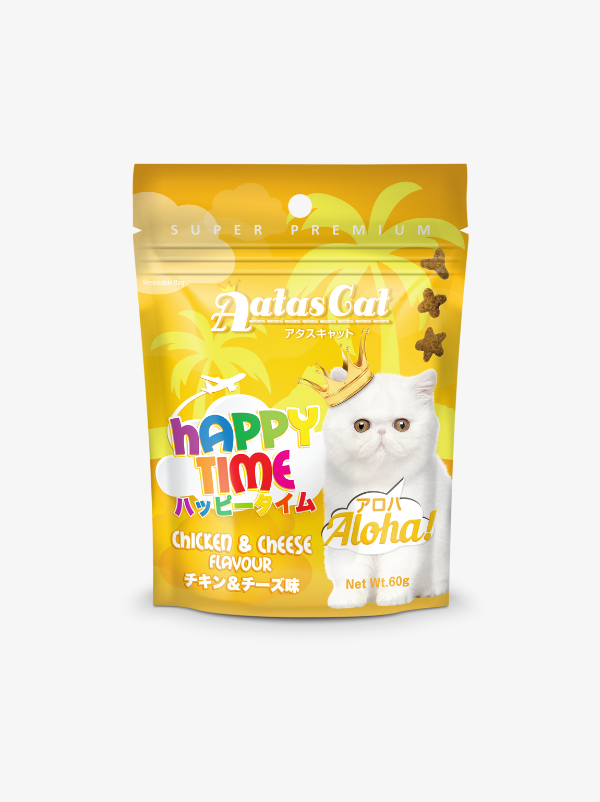 Aatas Cat Happy Time Aloha Chicken & Cheese Flavour 60g, Cat Treats Aatas Cat Happy Time Aloha Chicken & Cheese Flavour 60g, Cat Treats