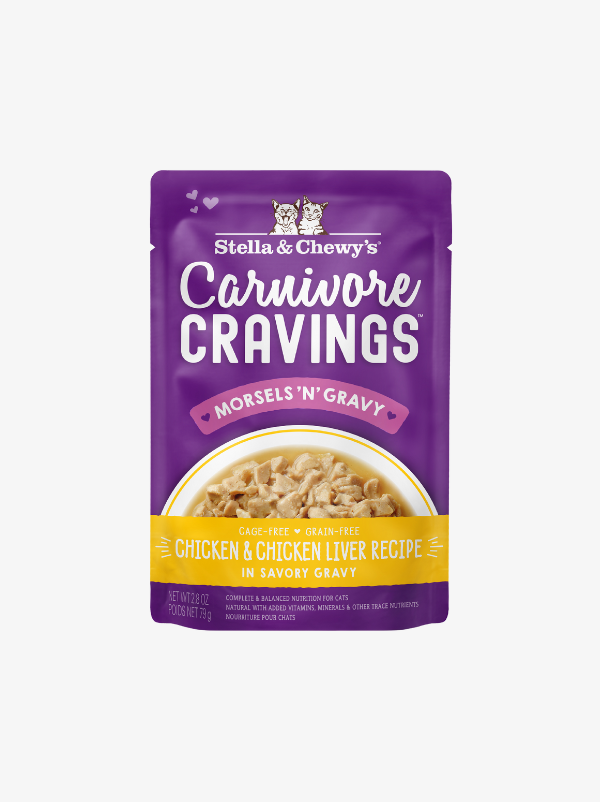 Stella Chewy Carnivore Craving Pouch Morsels N Gravy - Chicken & Chicken Liver Recipe Stella Chewy Carnivore Craving Pouch Morsels N Gravy - Chicken & Chicken Liver Recipe
